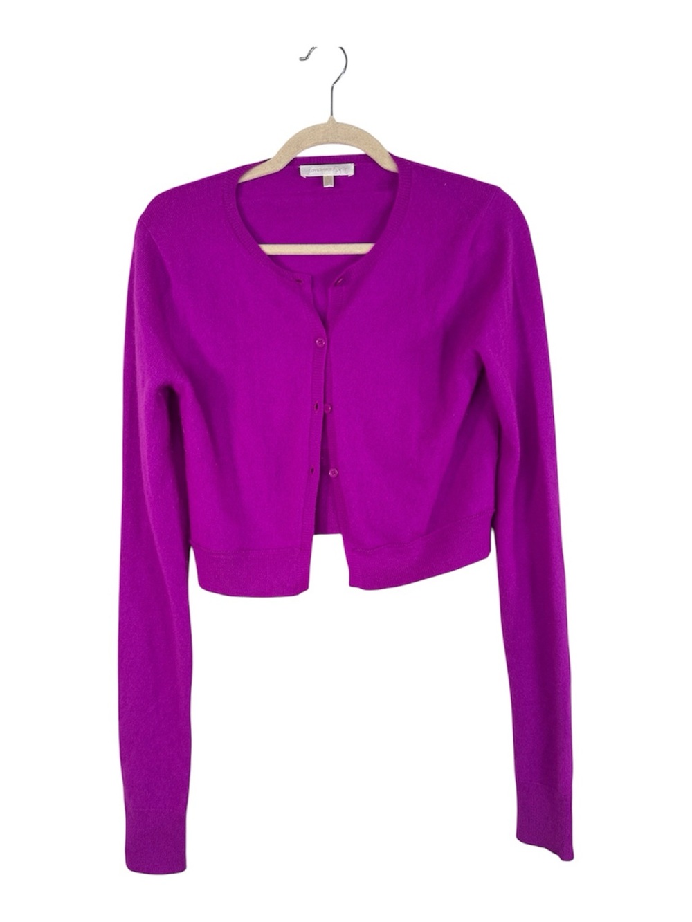 Love Shack Fancy Purple Cashmere Cardigan Sweater Womens S Quiet Luxury Fall